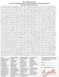 find restaurant crossword puzzle la