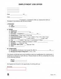 free employment offer letter template