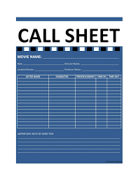 39 simple call sheet templates free