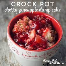 Crockpot Cherry Pineapple Dump Cake gambar png