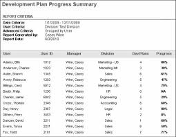 development plan status report legacy