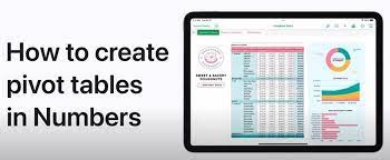 create pivot tables in numbers via an ipad