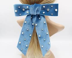 VeryShine Velvet Bow with Pearls