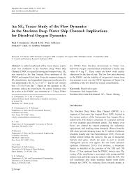 Pdf An Sf 6 Tracer Study Of The Flow Dynamics In The