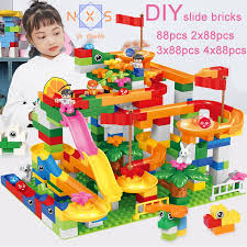 Goshfun 4761pcs street view tree house bricks model set, moc diy building block assembly mini particle construction toy (not compatible with small. 88pcs Slide Diy Toys Bricks Block Big Size Construction Building Blocks Plastic Funnel Toys For Children Kids Gift Toy Shopee Malaysia