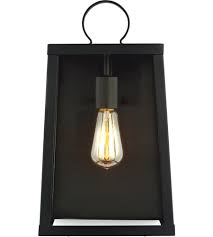 light 16 inch black outdoor wall lantern