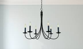 Modern Farmhouse Wrought Iron 6 Light Black Chandelier By James And James James James