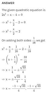 2x² X 4 0 Solve It By Completing The