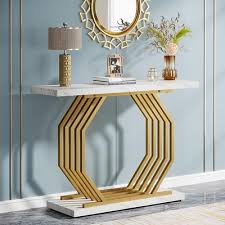 Faux Marble Entryway Table Sofa Table