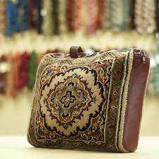 tabriz design vine carpet bag purse