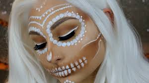 white sugar skull halloween makeup