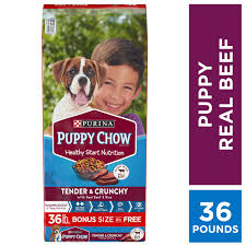 Purina Puppy Chow High Protein Dry Puppy Food Tender Crunchy With Real Beef 36 Lb Bag Walmart Com