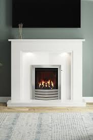 White Madalyn Marble Fireplace Surround