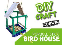 Popsicle Stick Birdhouse Craft Senior