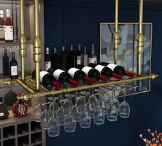 For the most part, it allows you to utilize the unused vertical space. Hanging Wine Glass Holder Ceiling Wine Rack Stemware Rack Holder Shelf Wine Glass Holder Wall Mounted Wine Holder Wine Rack Decoration Gold 80 30cm For Bars Restaurants Kitchens Buy Online In Bahamas At Bahamas Desertcart Com