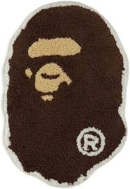 bape brown ape head rug a bathing ape