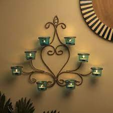 8 Votive Chic Golden Iron Wall Sconce