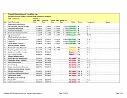 Construction Project Status Report Template Excel Weekly