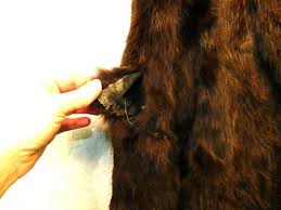 Dark Brown Rabbit Fur Coat For Repair