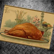 Thanksgiving Day Corn Turkey Food Retro Poster Wall Chart