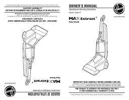 user manual hoover max extract 77