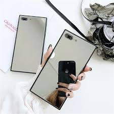Luxury italian design iphone case with hidden mirror & wallet. Square Makeup Mirror Case For Iphone X Xs Max Xr 11 Pro 7 8 6 6s Plus Se 2020 Coque Luxury Girls Make Up Tpu Protective Cover Fitted Cases Aliexpress
