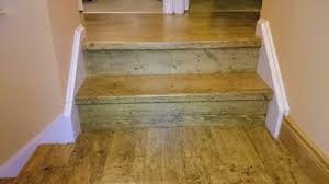 quick step harvest oak planks on stairs