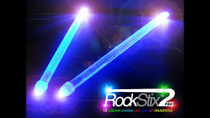 Rockstix 2 Colour Change Led Light Up Drumsticks Youtube