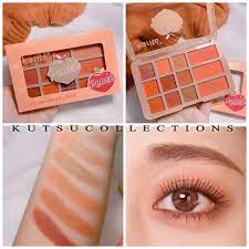 karite eyeshadow palette peach blush on