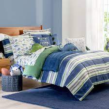 wallace blue stripe comforter twin