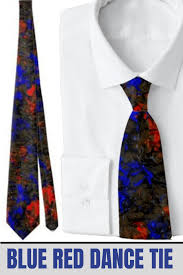 Blue Red Dance Tie Tie Tie Pattern Cool Ties
