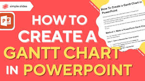 how to create a gantt chart in powerpoint