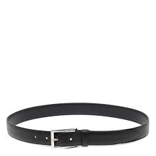 Black Saffiano Leather Belt