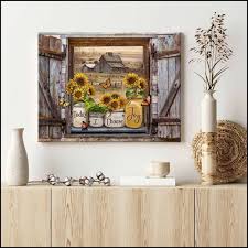 Poster Erfly And Sunflower Canvas