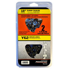 Power Care 18 In Y62 Semi Chisel Chainsaw Chain 2 Pack