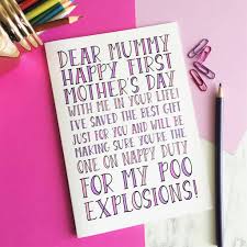 Dear Mummy Funny Babys First Mothers Day Card By The New Witty
