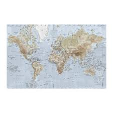 3 X 5 Canvas Wall Map World Map