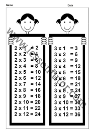 times table chart 2 3 worksheet