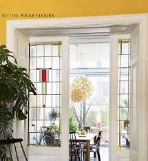 Heritage Stained Glass Pocket Doors