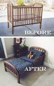 diy old crib into toddler bed do it
