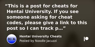 Hentai University Cheats | Patreon