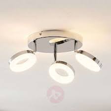 Remove the bulb(s) and detach the old fixture from the box. Elc Tioklia Led Ceiling Light Chrome Three Bulb O0aofo8n