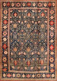 huge rich blue antique indian agra rug