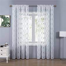 finel white sheer curtains 90 inches