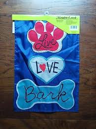 Dog Themed Garden Flag 034 Live Love