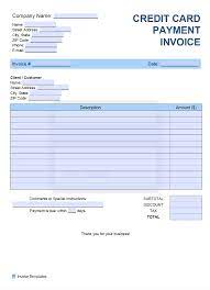 The date the client paid you, who provided the payment, the payment amount, what the payment was for (i.e. Free Credit Card Cc Payment Invoice Template Pdf Word Excel
