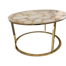 Gold Leaf Round Coffee Table