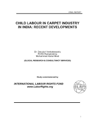 child labour in carpet industry in