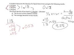 error and average deviation or