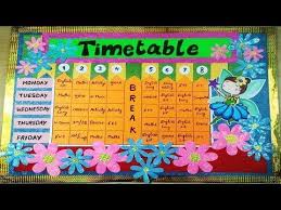Beautiful Class Timetable For School L Beautiful Time Table